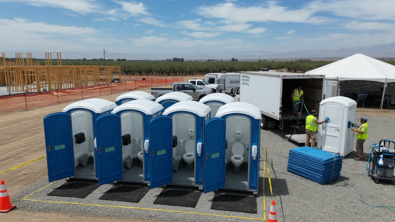 Clean and well-maintained porta potty rental in Chowchilla, CA for events and construction sites